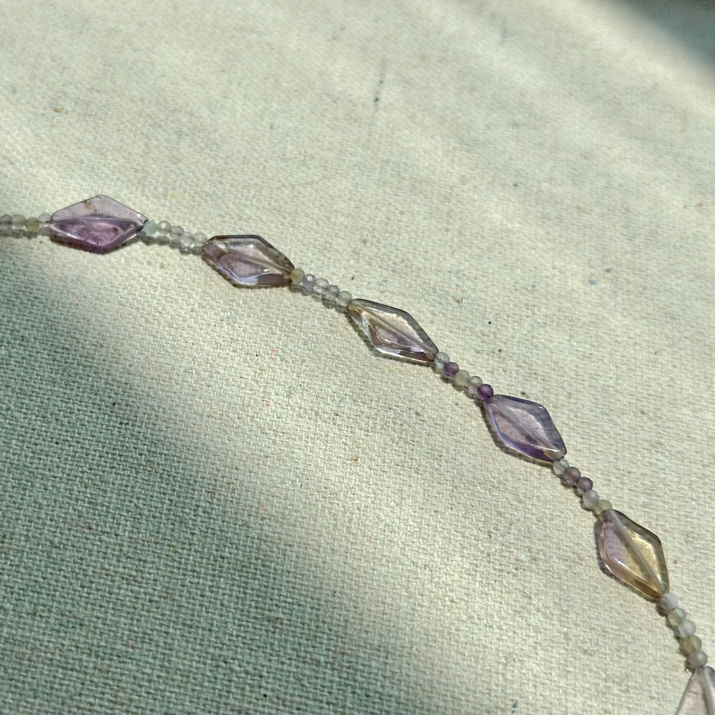 Ametrine Kite Beaded Choker Necklace