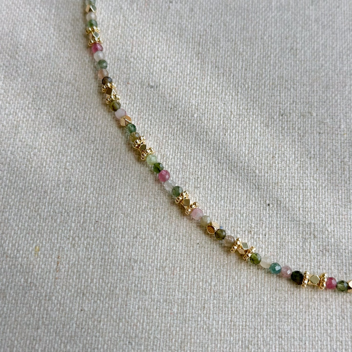 Tourmaline Mixed Beaded And Pink Tourmaline Necklace