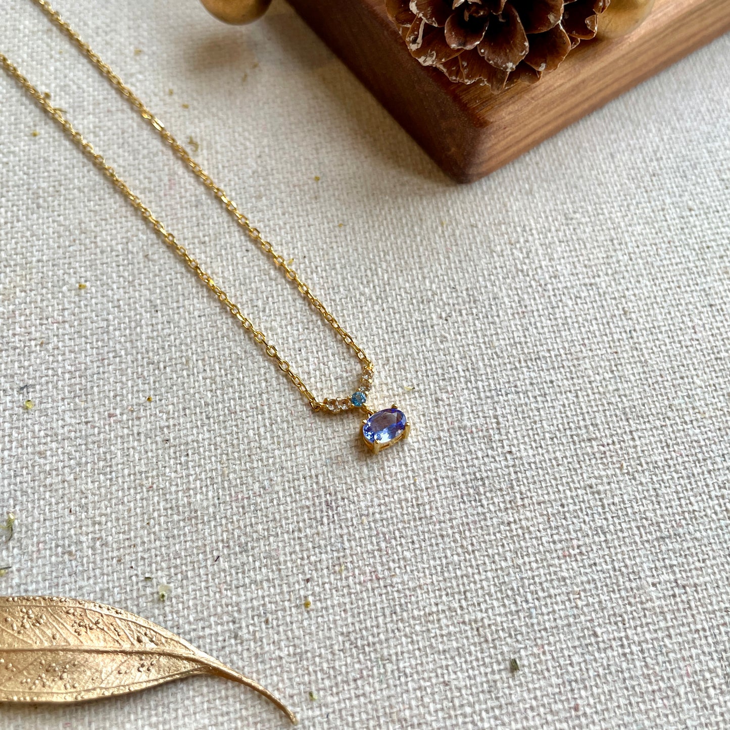 Tanzanite And Topaz Gold-plated Necklace