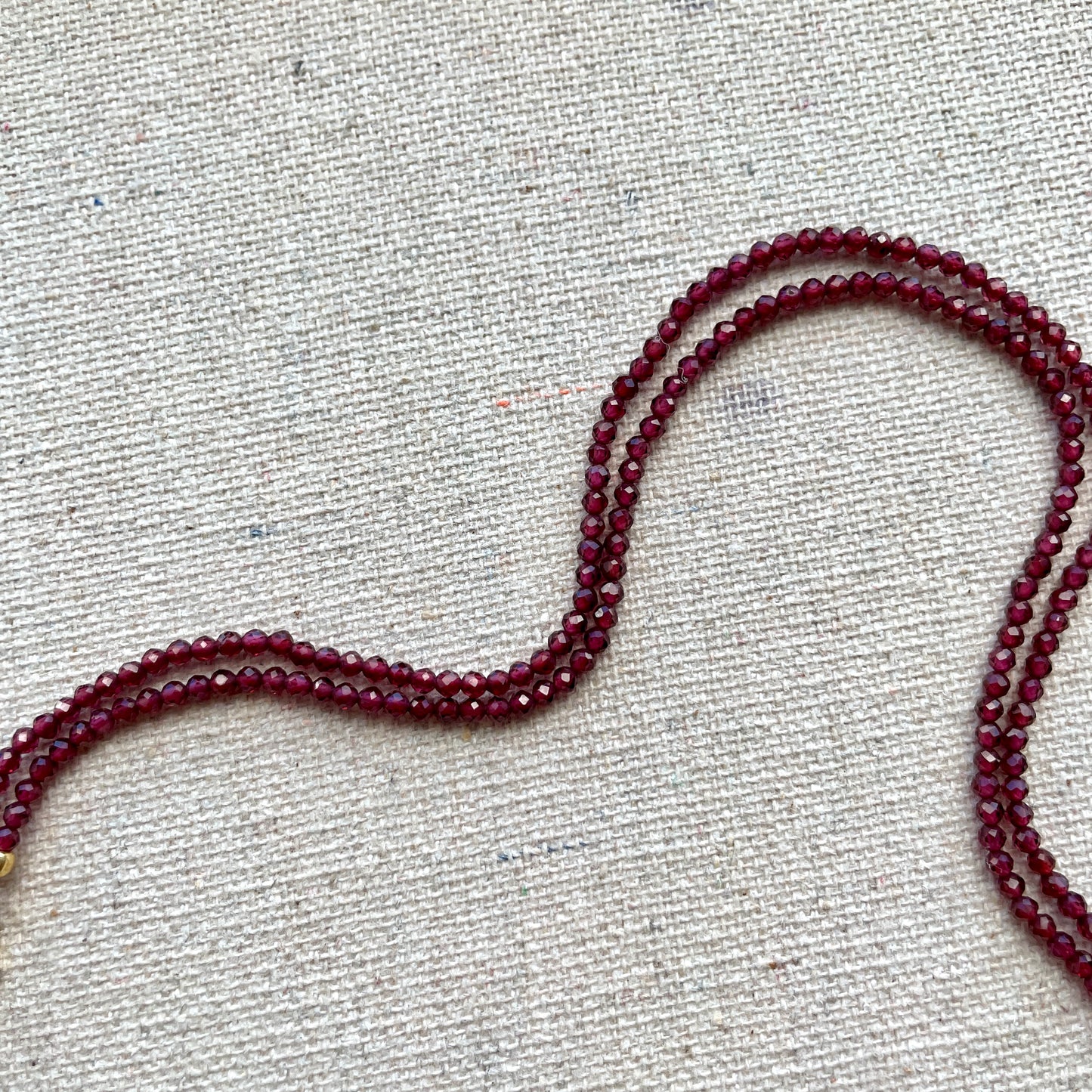 Ruby Zoisite And Garnet Beaded Necklace