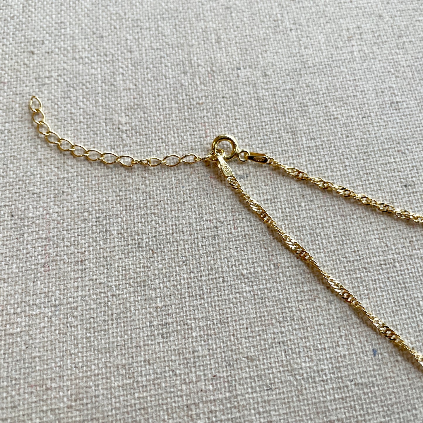 Gold-plated Italian Sterling Silver Twisted Chain Choker Necklace