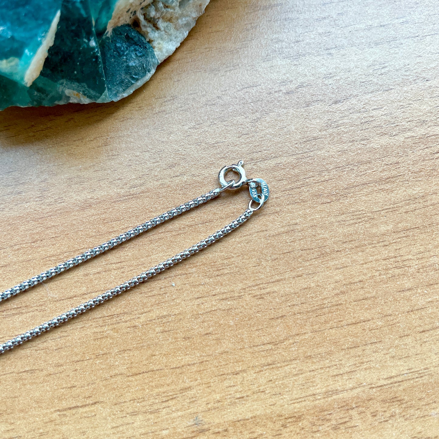 Italian Sterling Silver Wheat Foxtail Chain Necklace