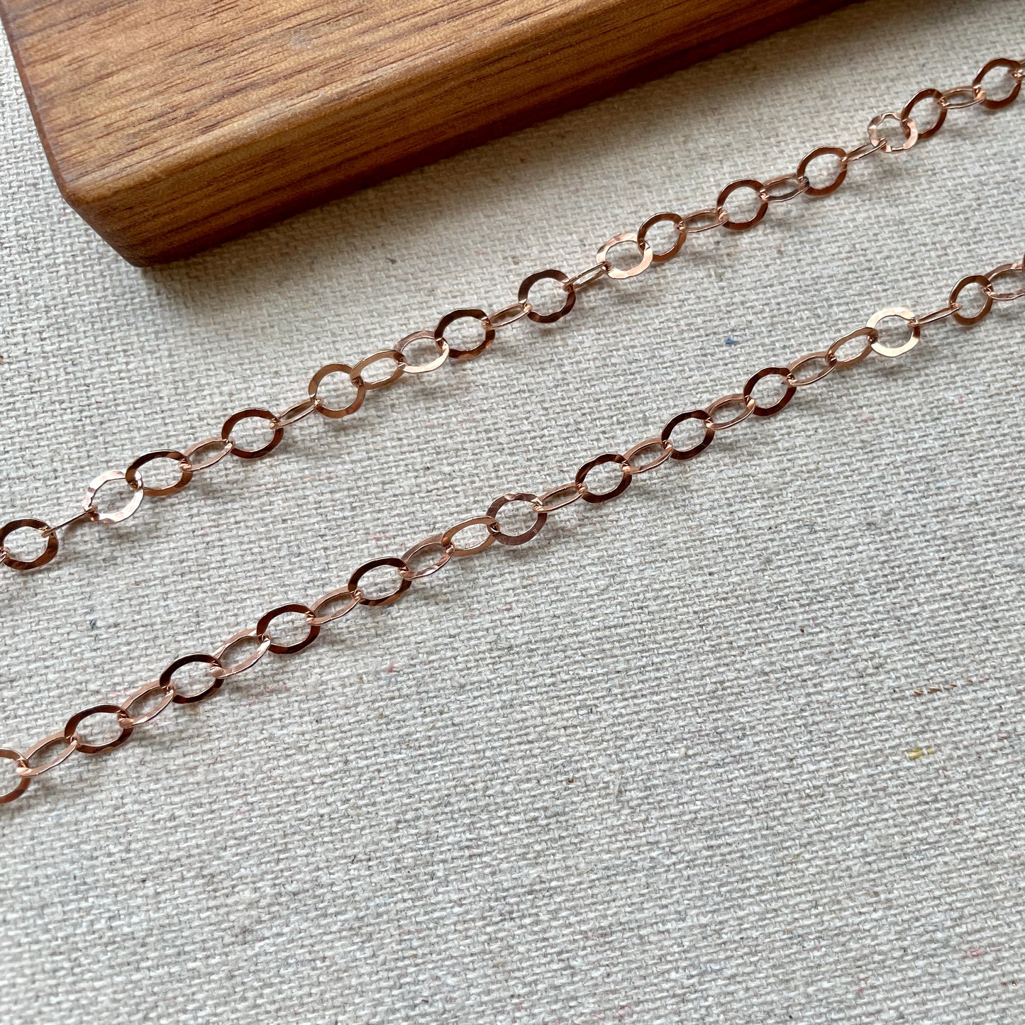 Rose Gold-plated Italian Sterling Silver Chain Necklace