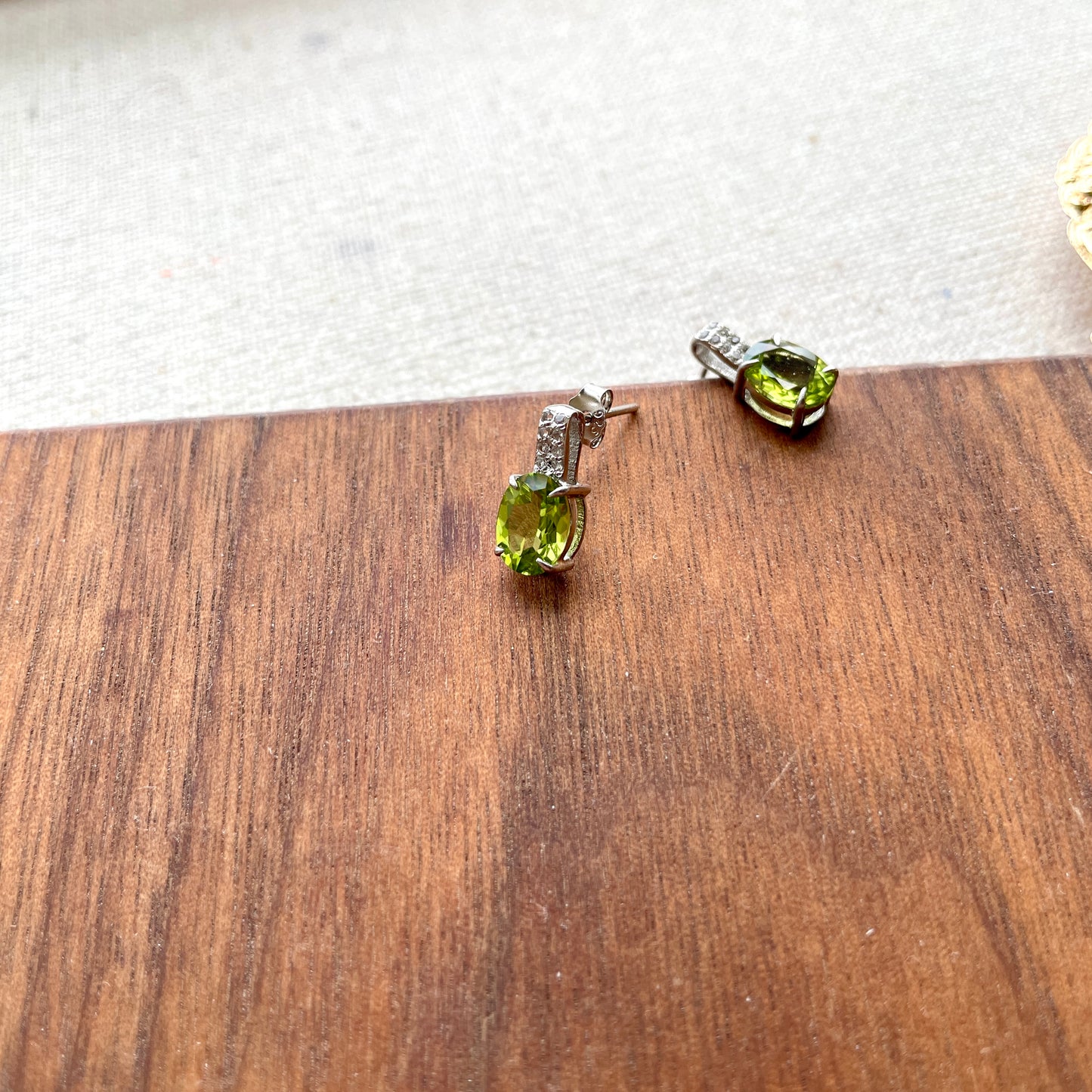 Peridot And Topaz Ear Stud