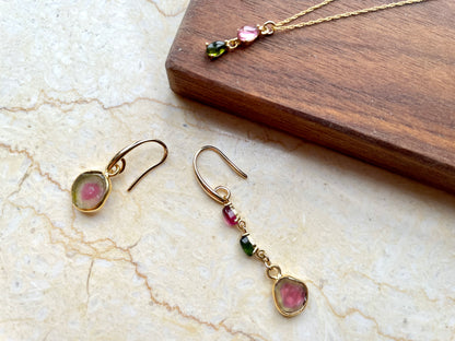 Watermelon Tourmaline Earring