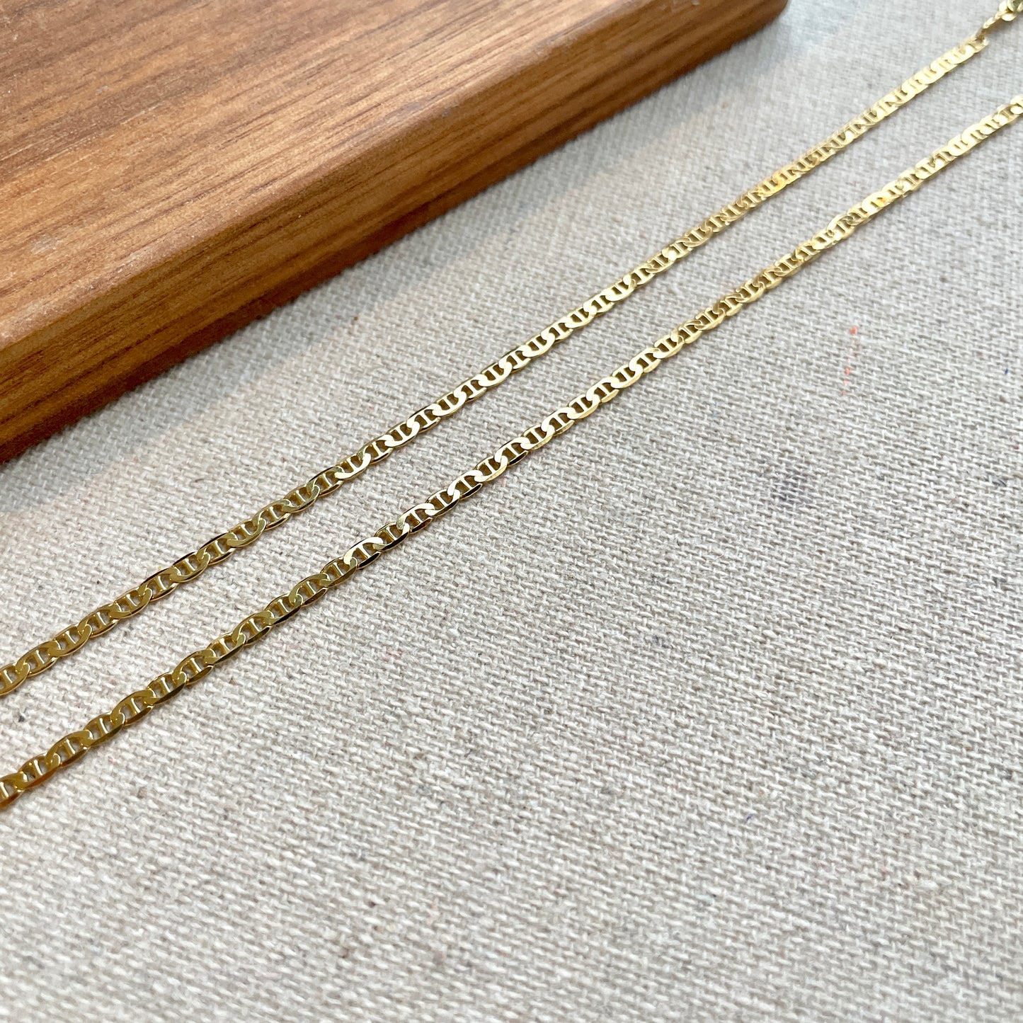 Gold-plated Italian Sterling Silver Mariner Chain Choker Necklace