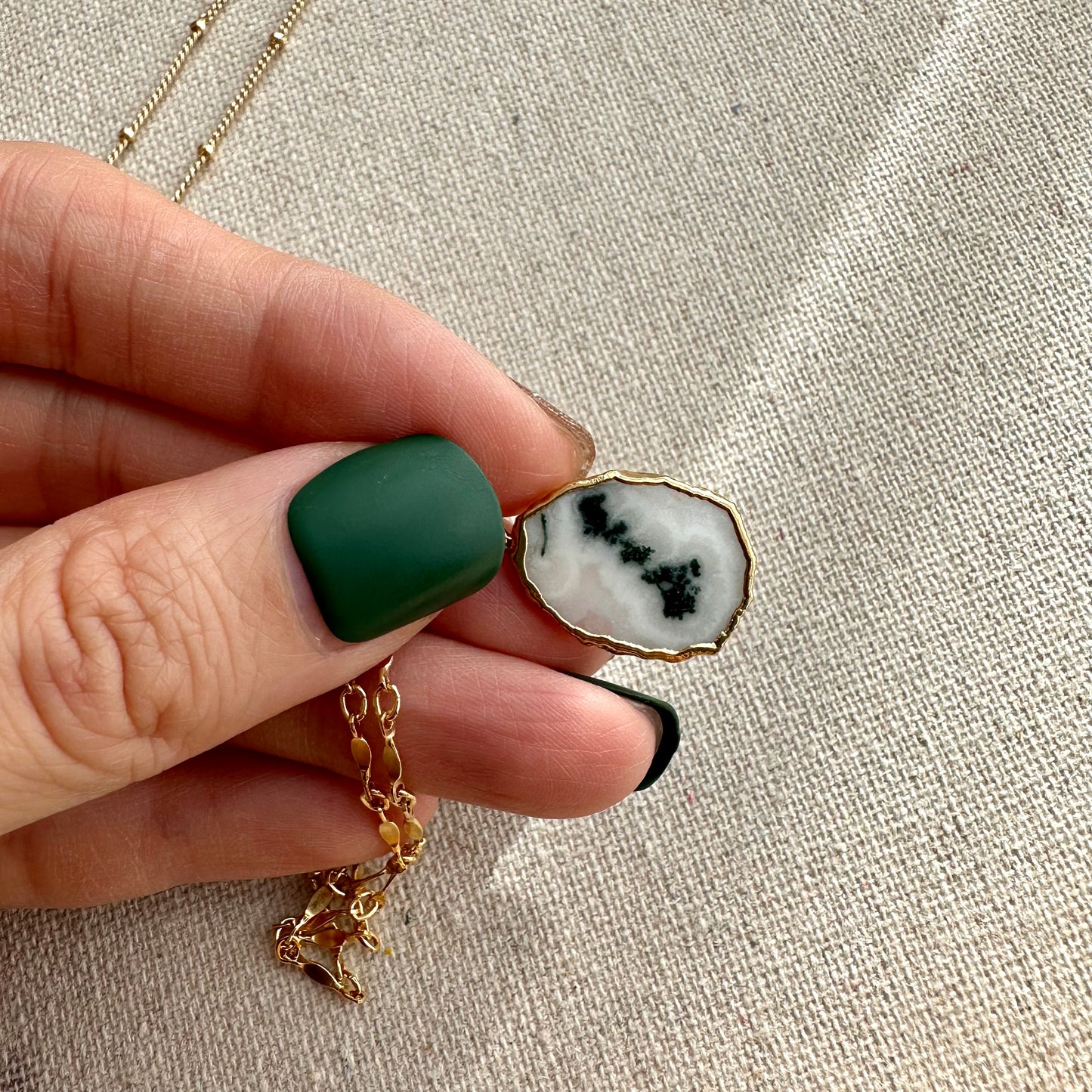 Tree Agate 14k Gold-filled Necklace