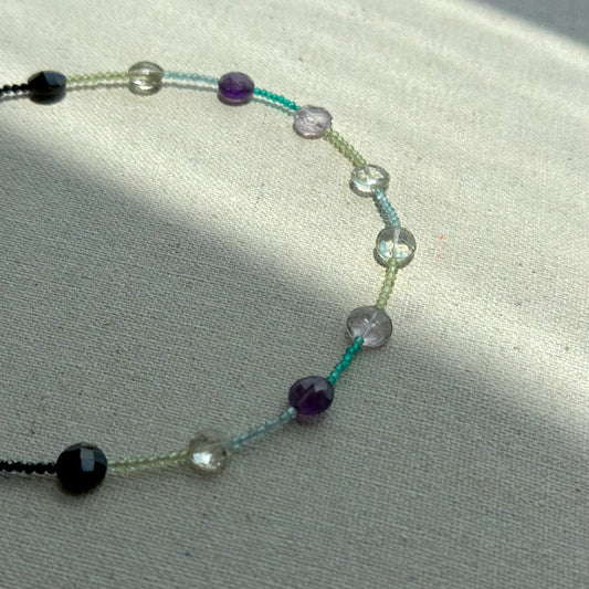 Mixed Stone Beaded Choker Necklace