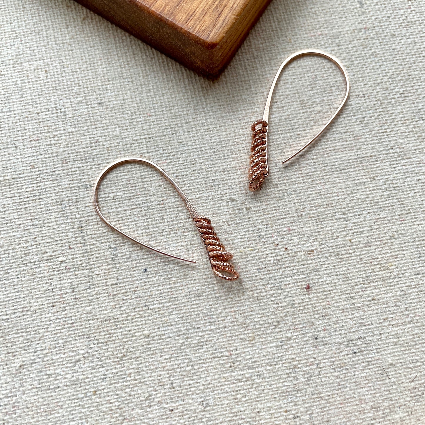 Rose Gold-plated Italian Sterling Silver Hoop Earring