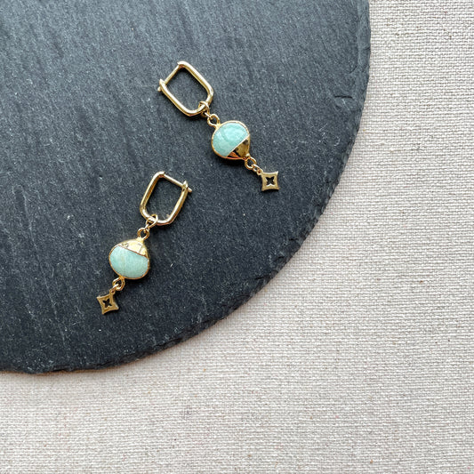 Amazonite Two-way Ear Hoop