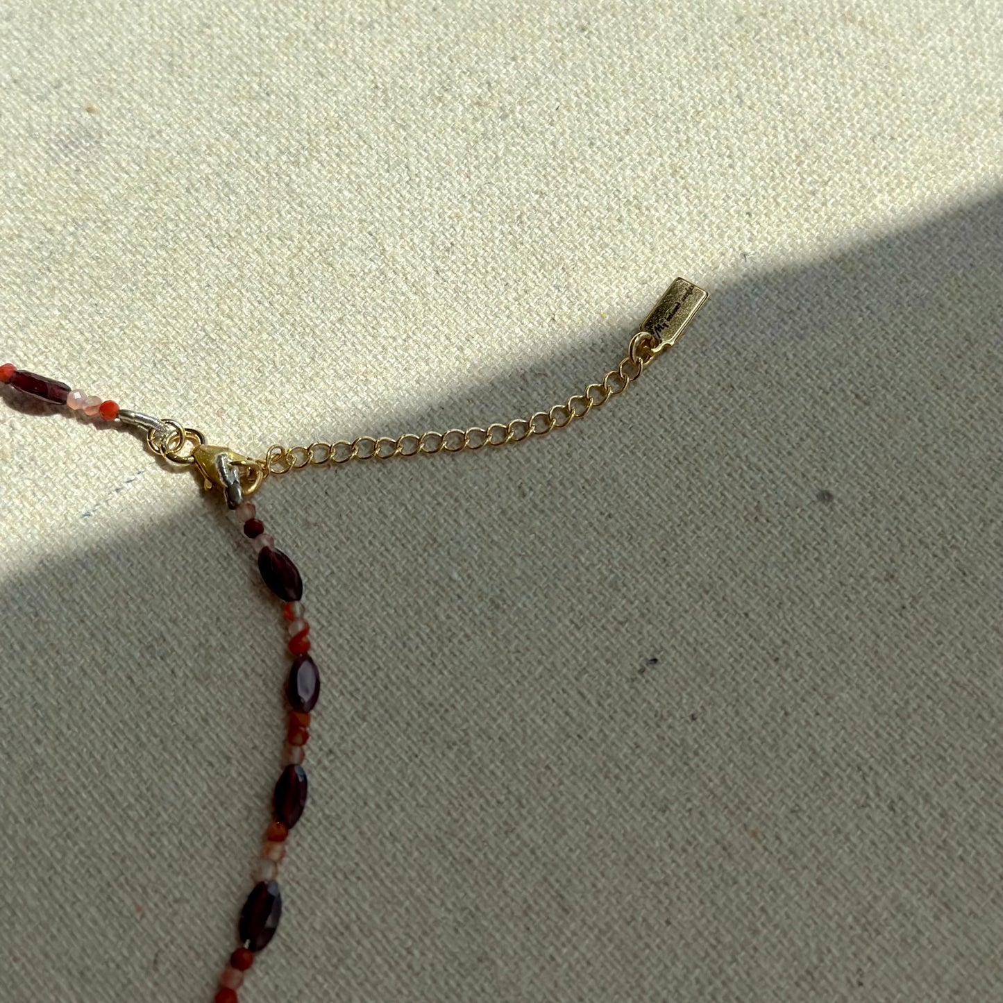 Garnet And Carnelian Beaded Necklace