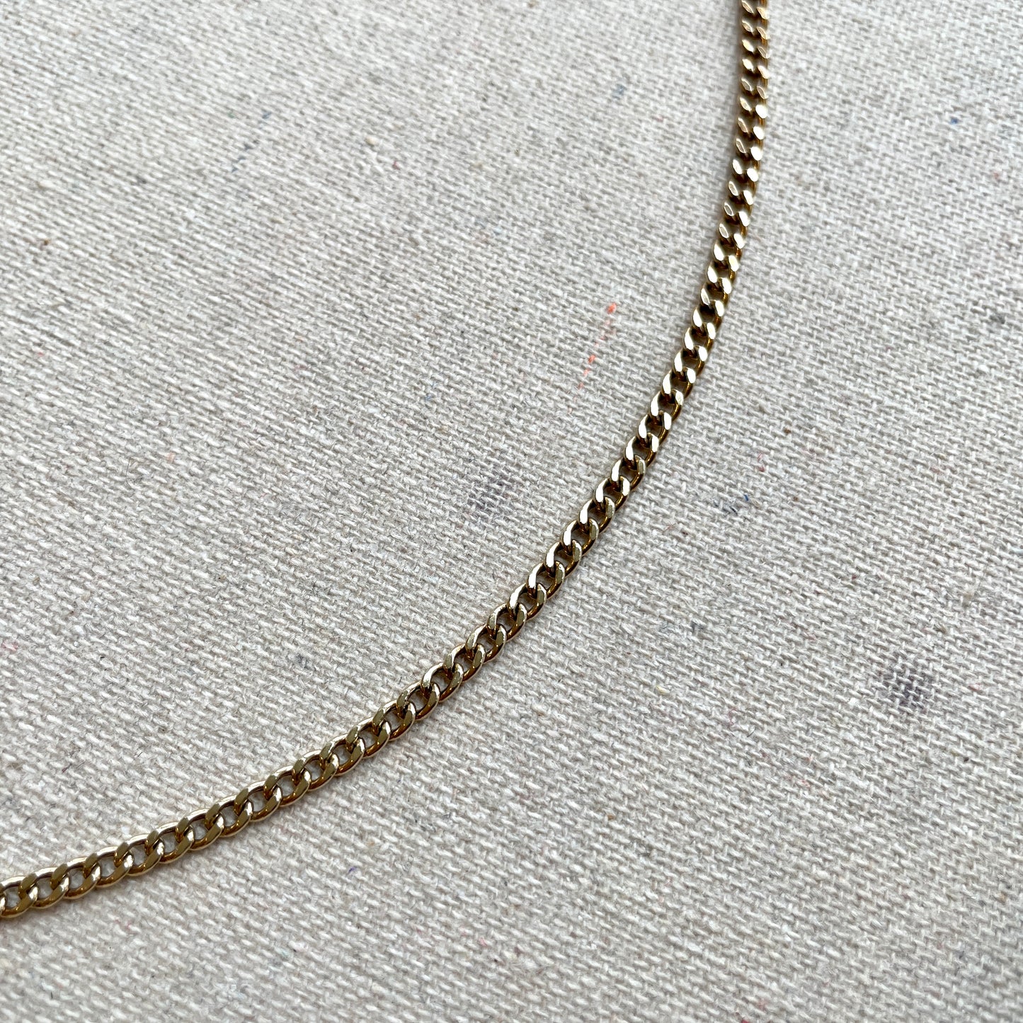 Gold-plated Italian Sterling Silver Mixed Cuban Chain Choker Necklace