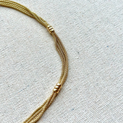 Rope Chain Layering Gold-plated Sterling Silver Choker Necklace