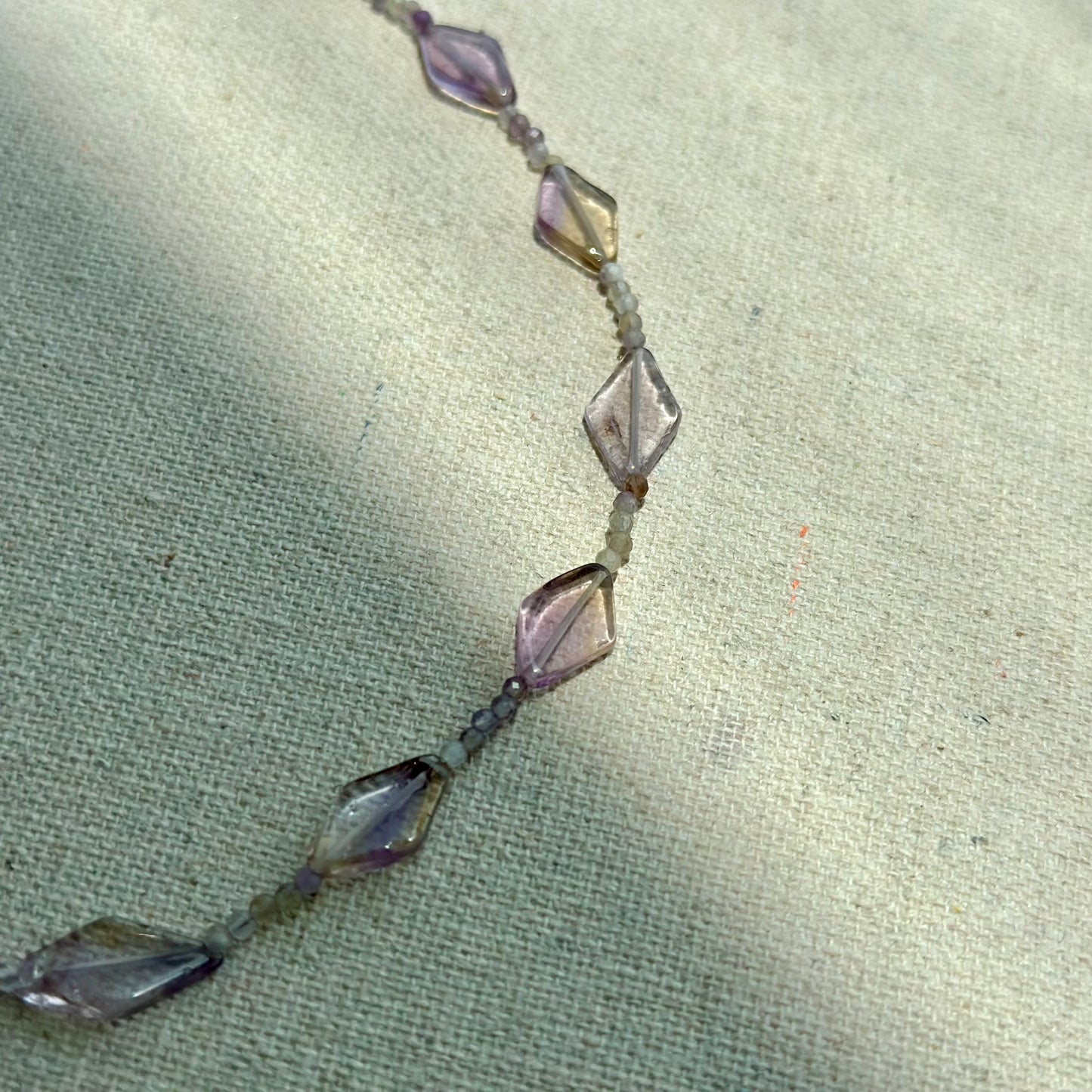 Ametrine Kite Beaded Choker Necklace