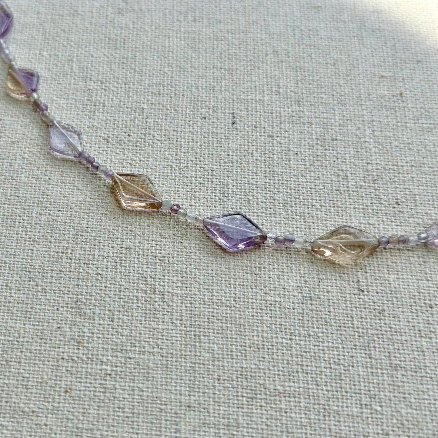 Ametrine Kite Beaded Choker Necklace