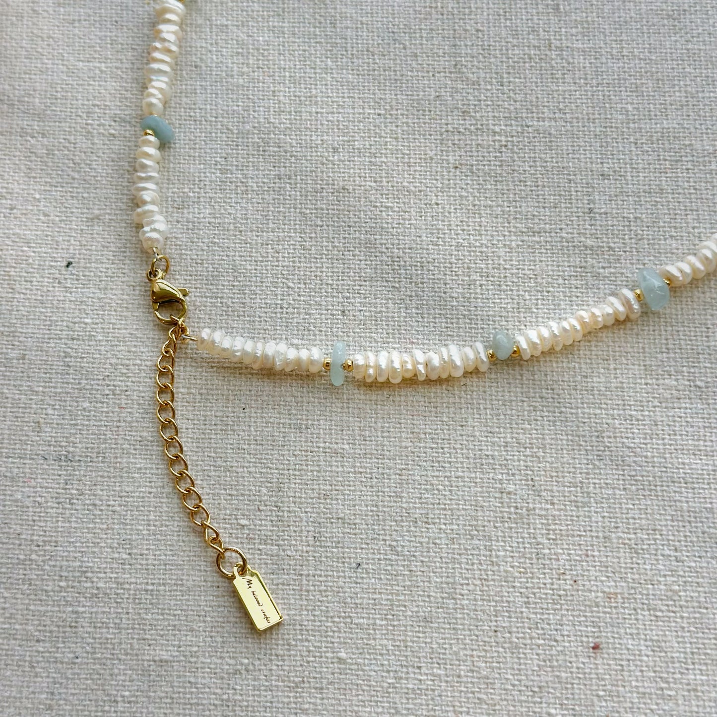 Druzy And Baroque Pearls Mixed Aquamarine Beaded Necklace