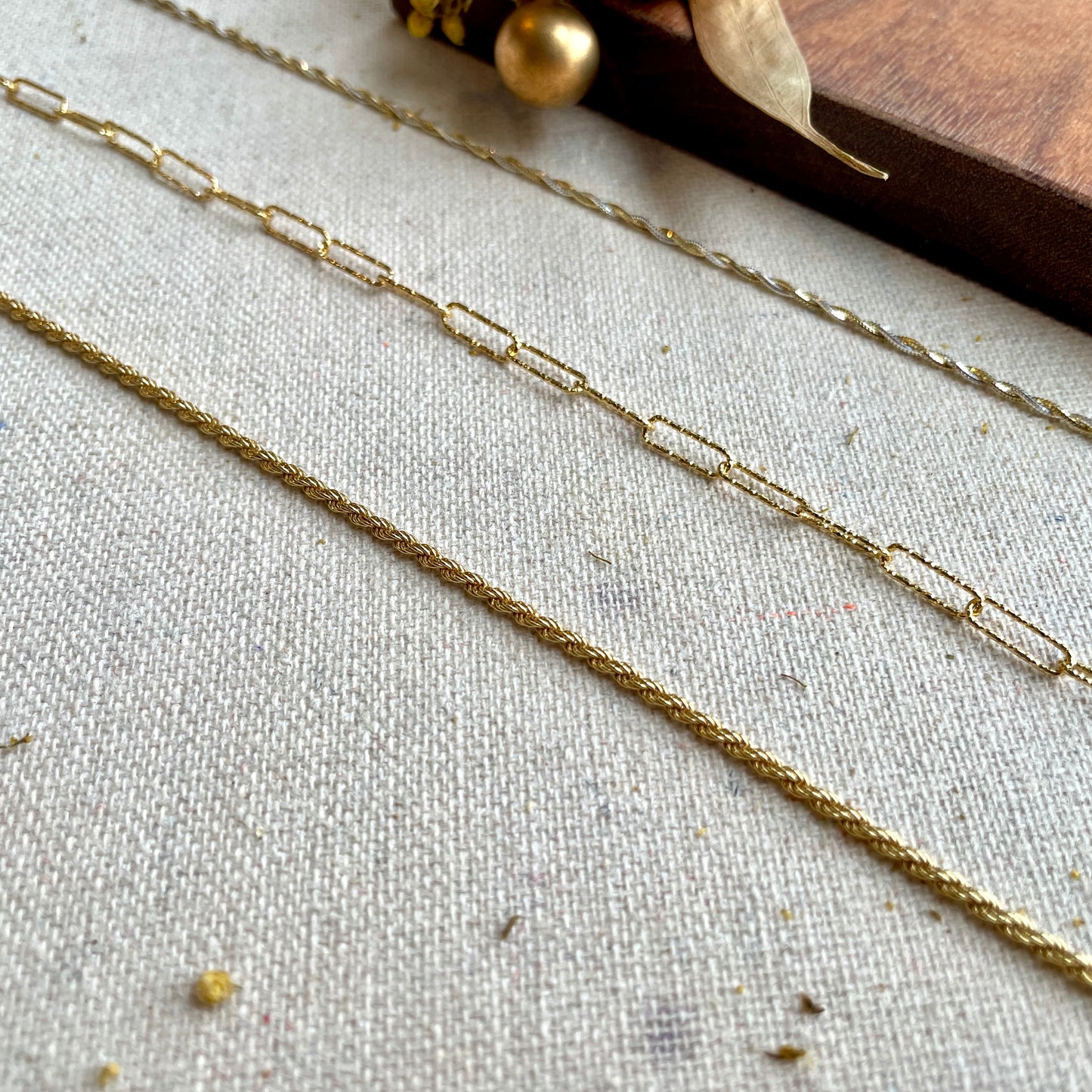 Gold-plated Italian Sterling Silver Rope Twisted Necklace