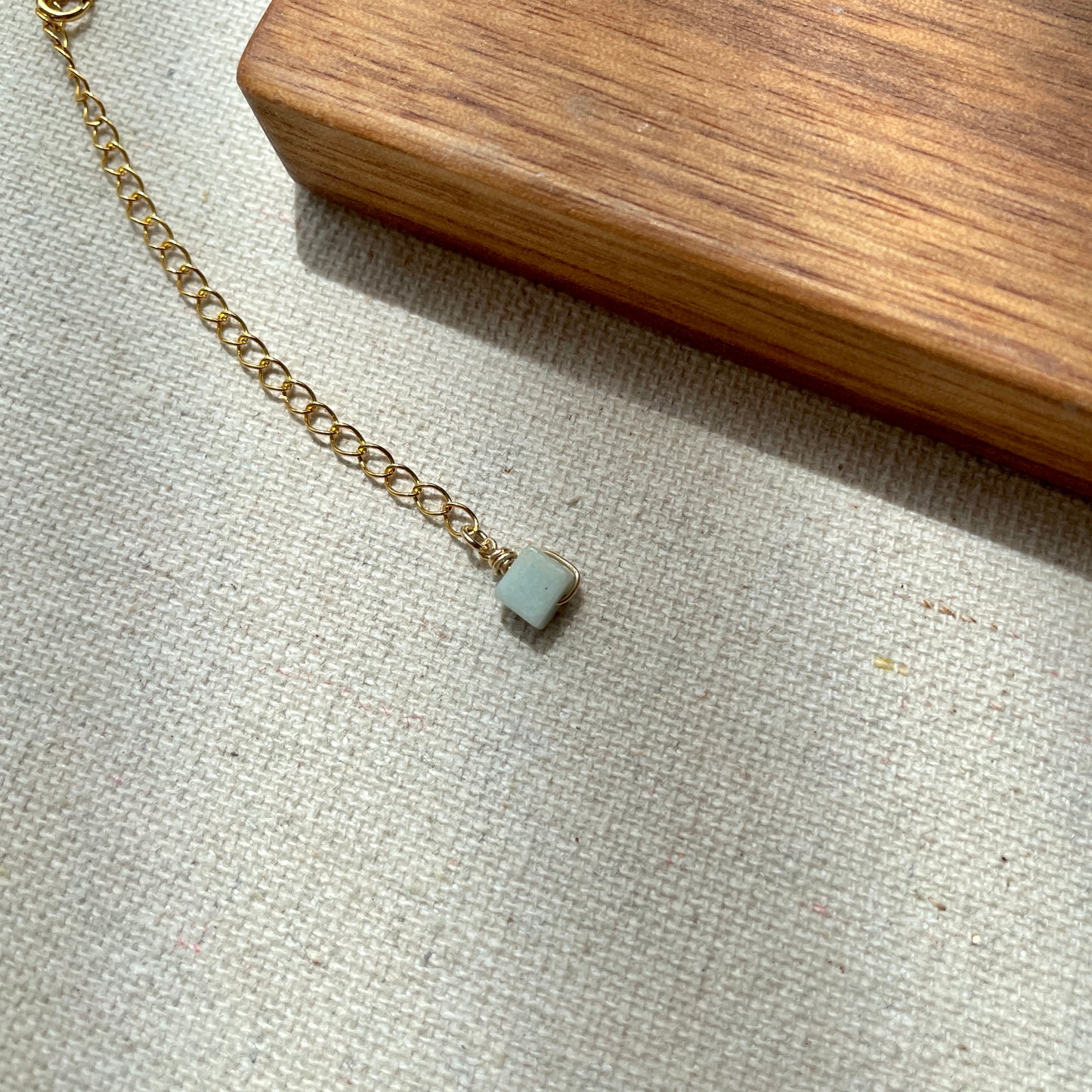 Triangle Amazonite Gold-plated Necklace