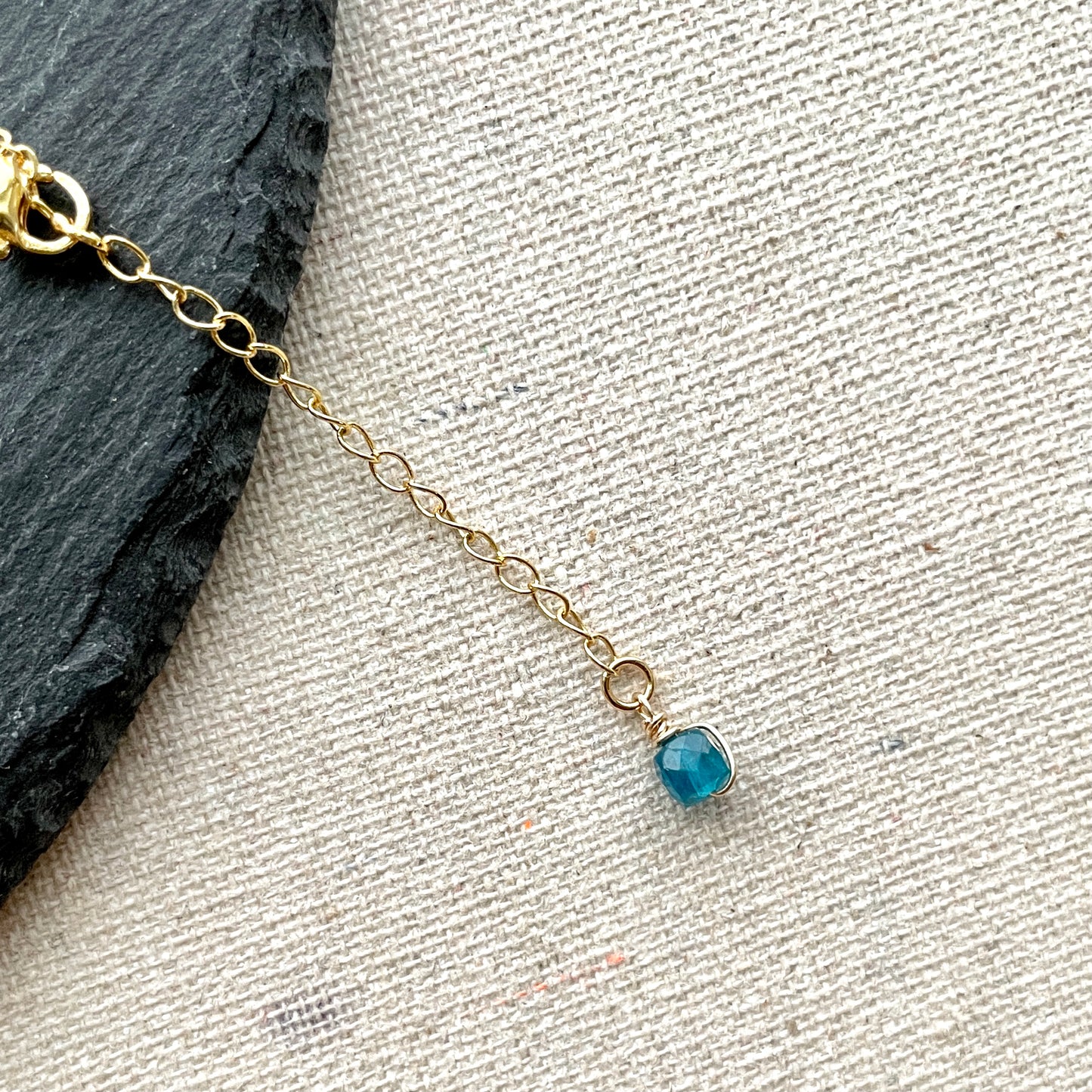 Watergreen Agate And Apatite Gold-plated Necklace