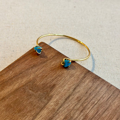 Apatite Gold-plated Bangle