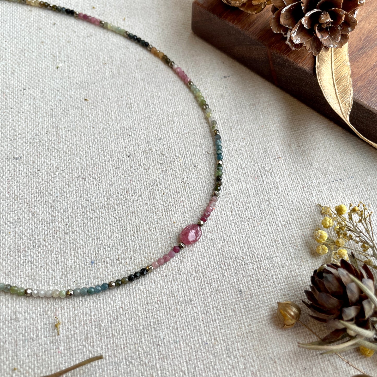 Tourmaline Beaded Necklace