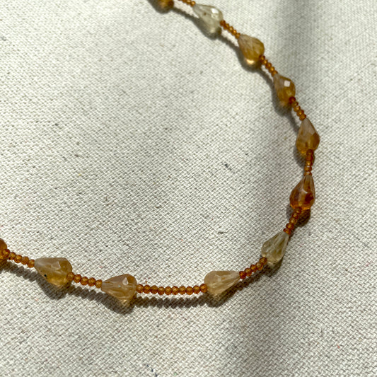 Citrine Mixed Beaded Necklace