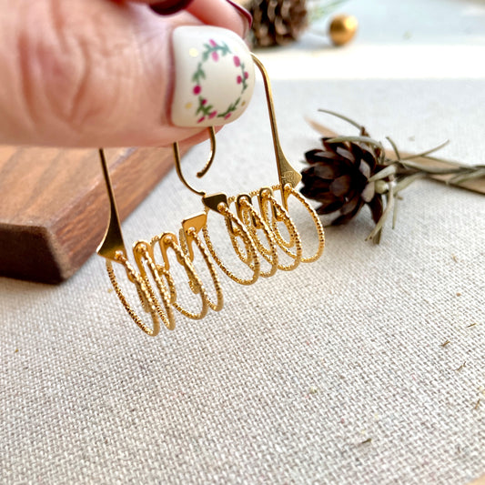 Gold-plated Italian Sterling Silver Hoop Earring