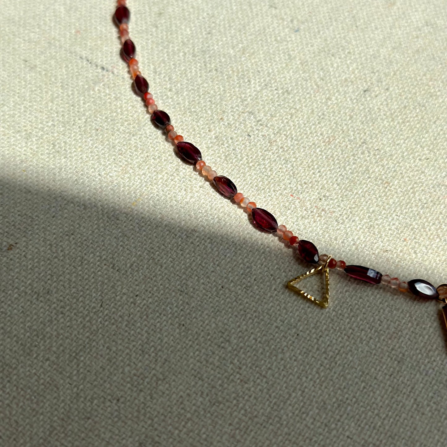 Garnet And Carnelian Beaded Necklace