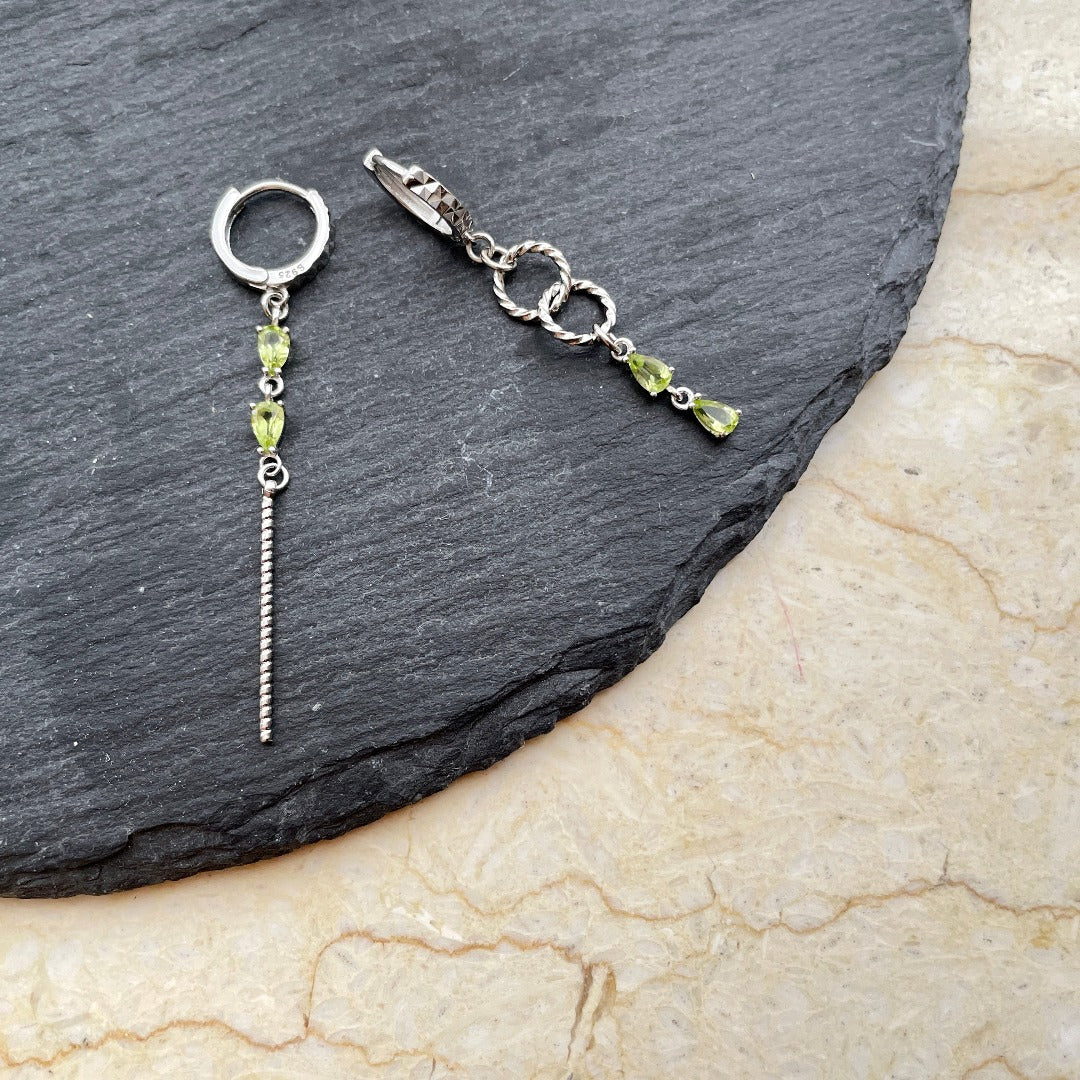 Peridot Asymmetric Earring