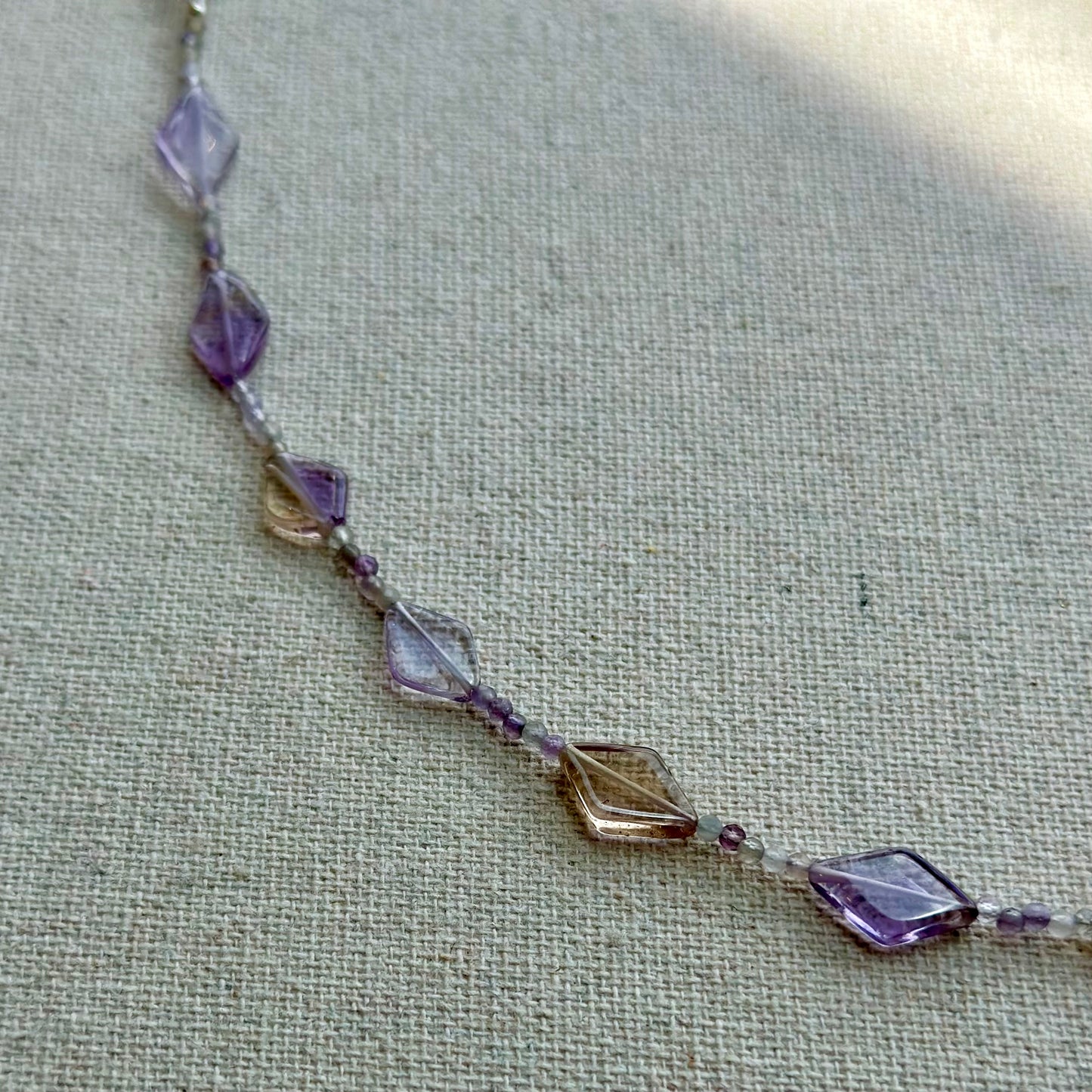 Ametrine Kite Beaded Choker Necklace