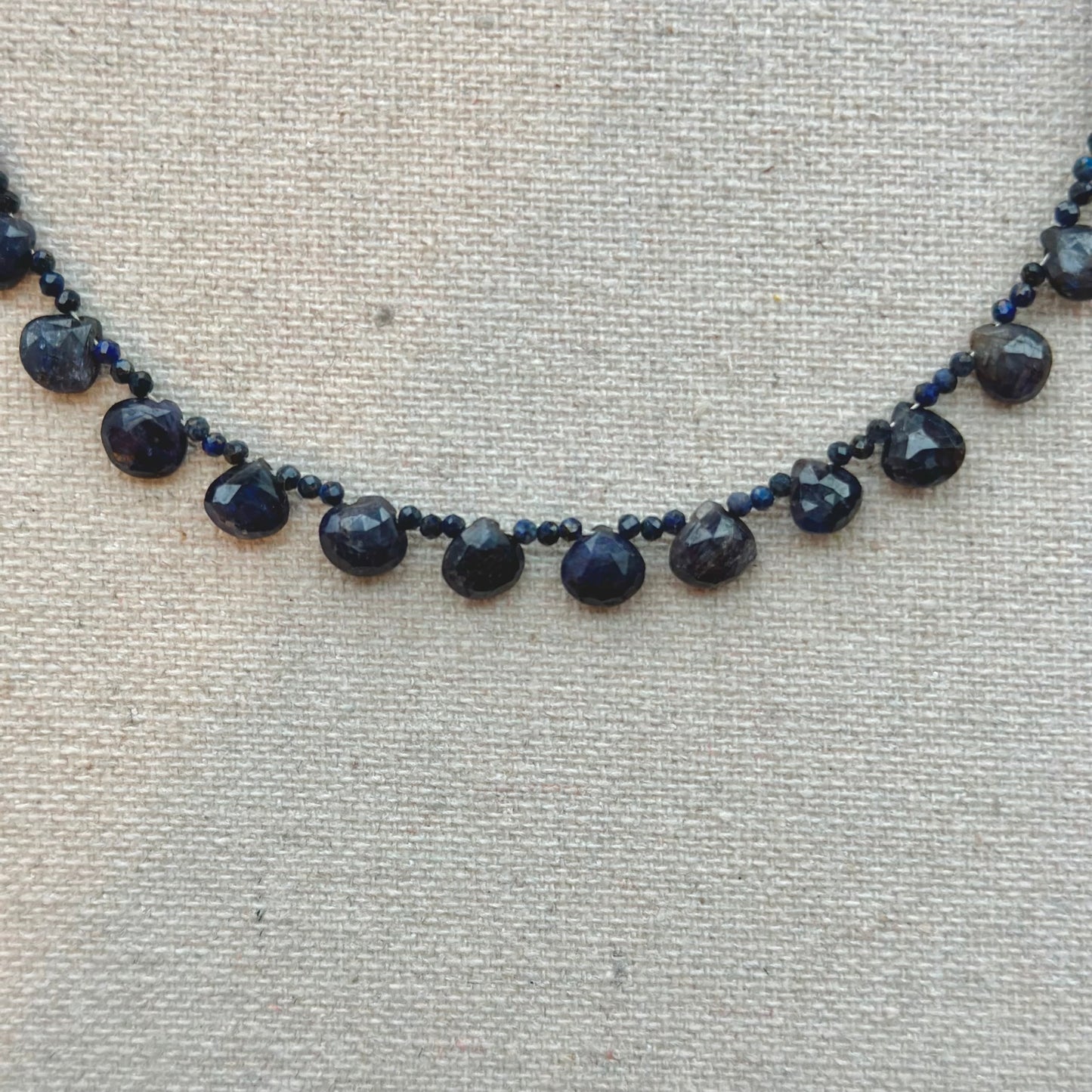 Lapis Drop Beaded Necklace