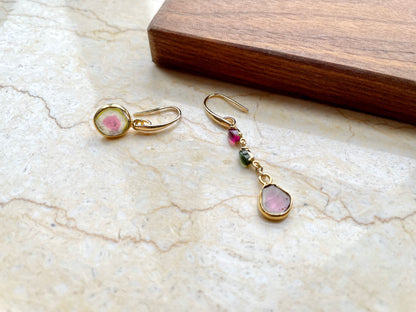 Watermelon Tourmaline Earring