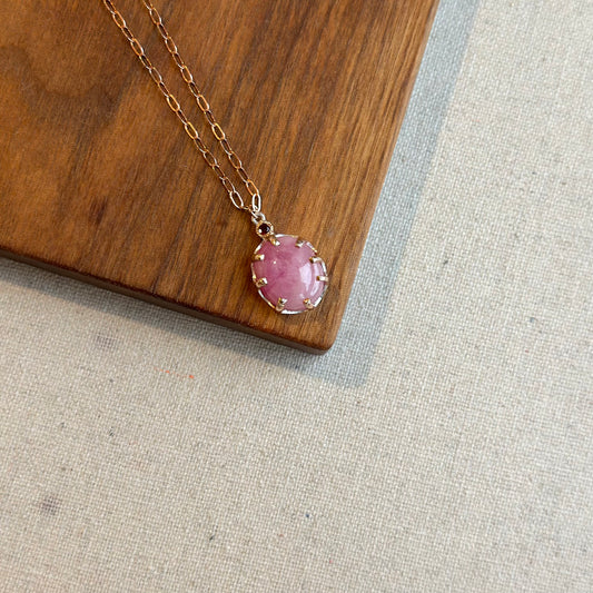 Ruby And Garnet Rose Gold-plated Sterling Silver Necklace