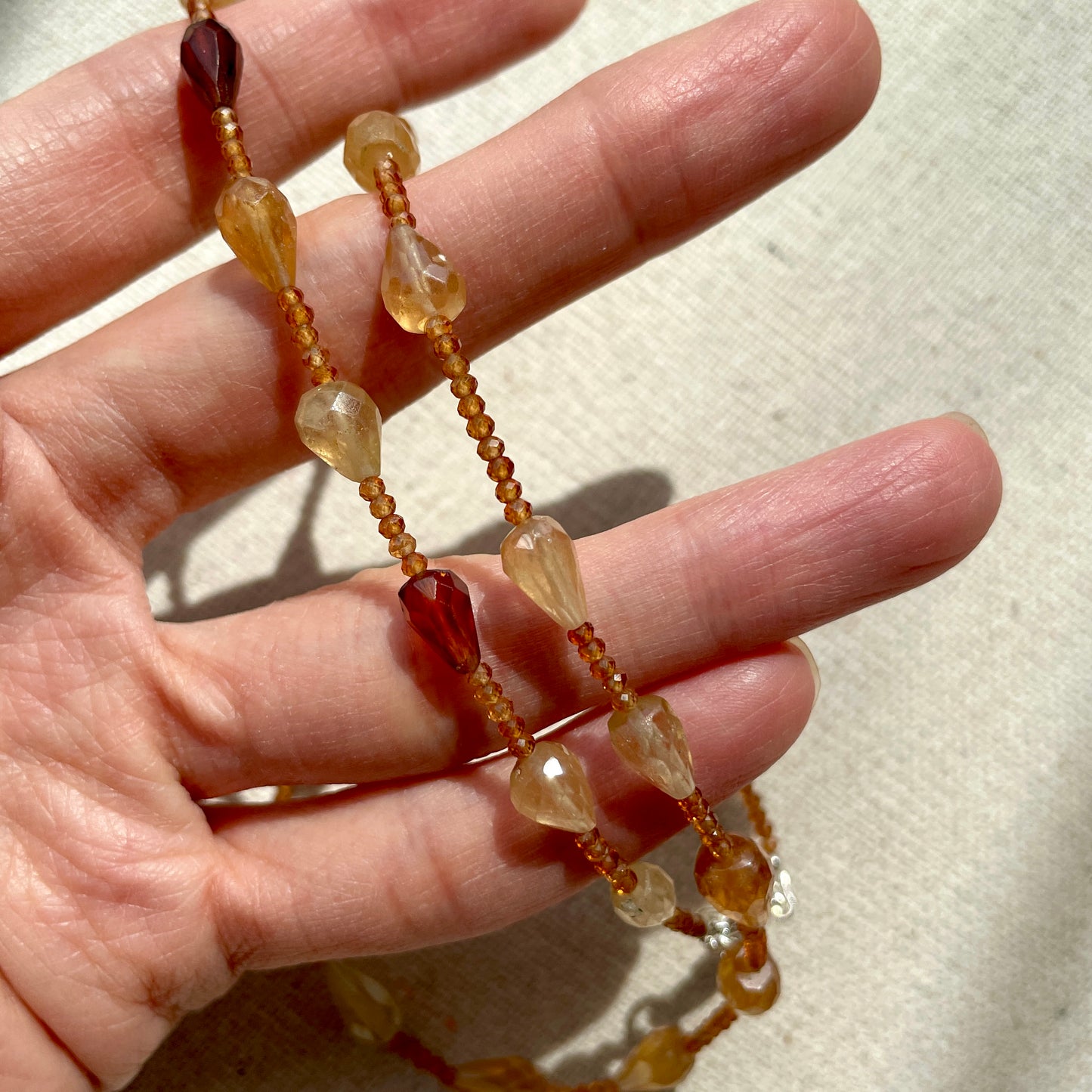 Citrine Mixed Beaded Necklace