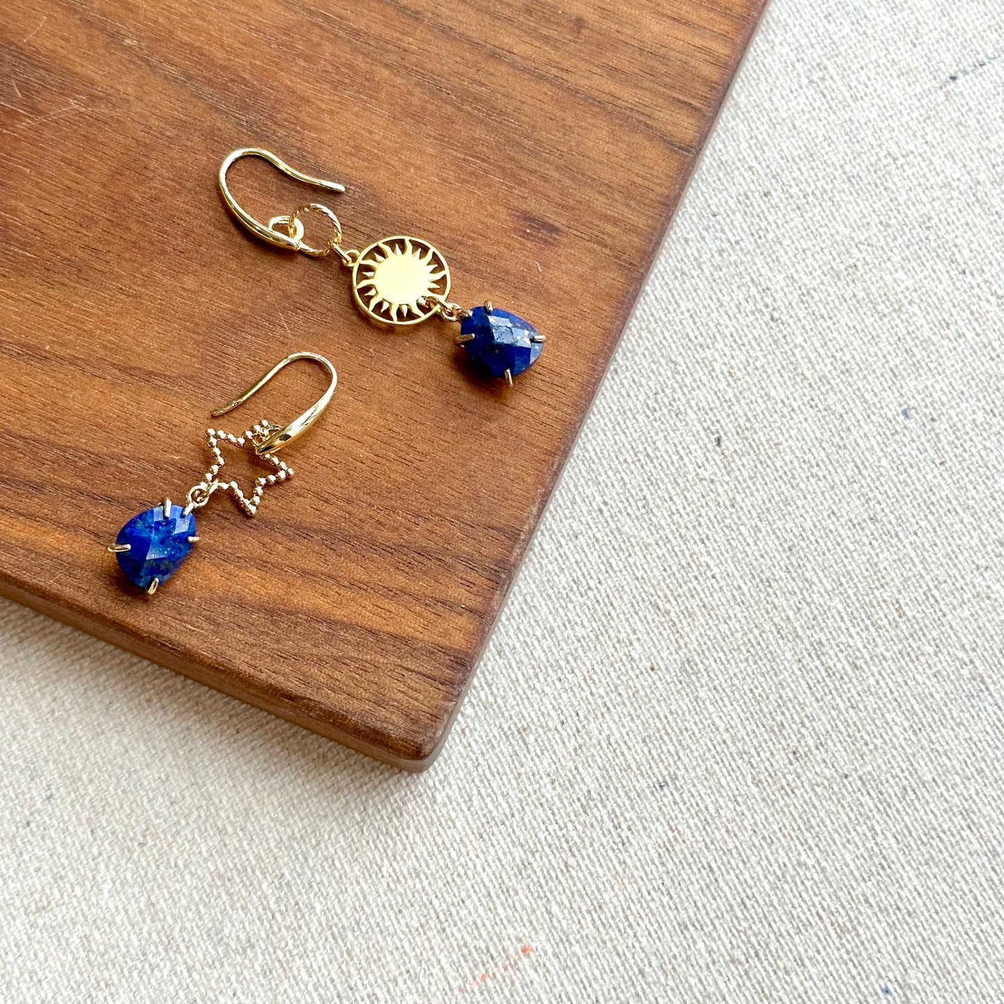 Lapis Under the Sky Gold-plated Earring