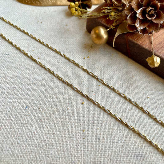 Two Tone Gold-plated Italian Sterling Silver Twisted Necklace