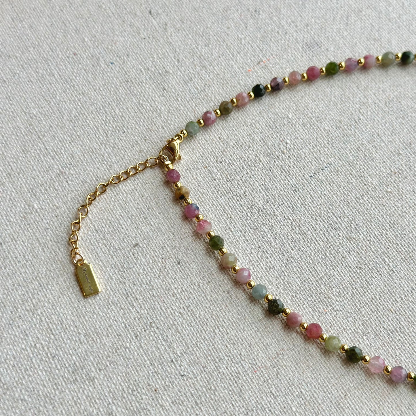 Tourmaline And Freshwater Pearl Beaded Choker Necklace