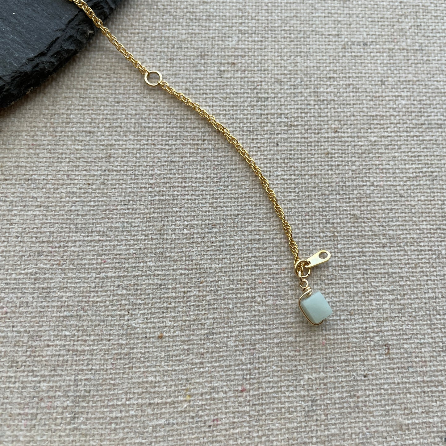 Amazonite Spiral Chain Gold-plated Necklace