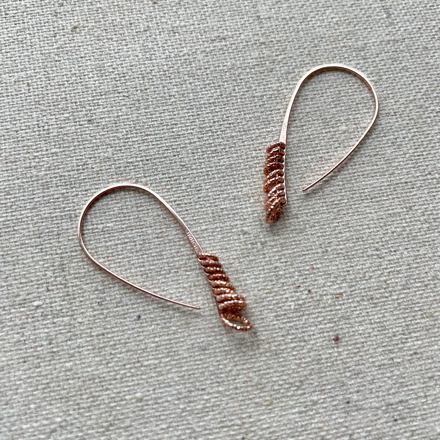 Rose Gold-plated Italian Sterling Silver Hoop Earring