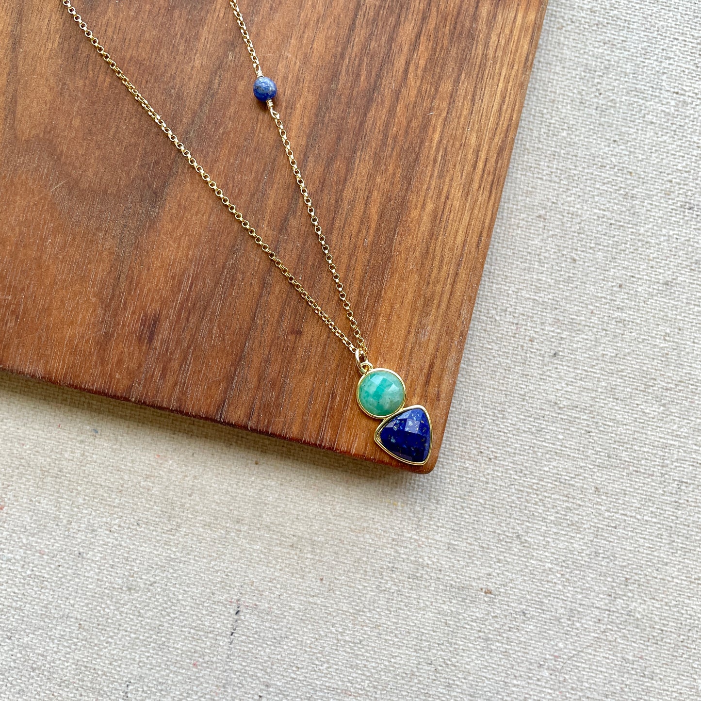 Amazonite And Lapis 14k Gold-filled Necklace