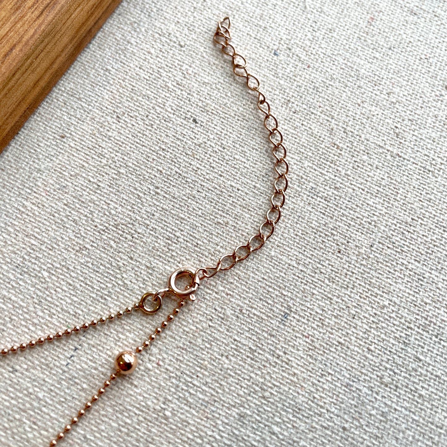 Rose Gold-plated Italian Sterling Silver Dotty Mixed Chain Choker Necklace