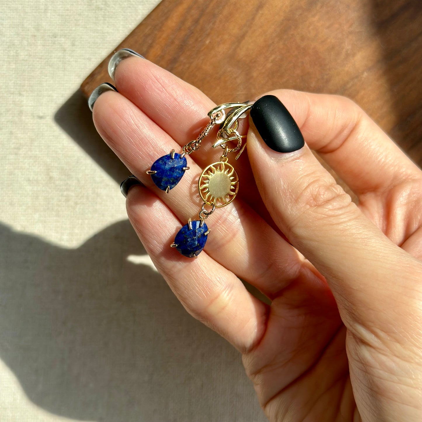 Lapis Under the Sky Gold-plated Earring