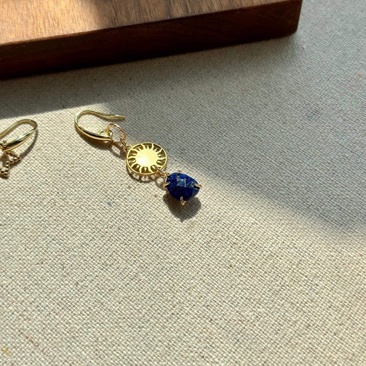 Lapis Under the Sky Gold-plated Earring