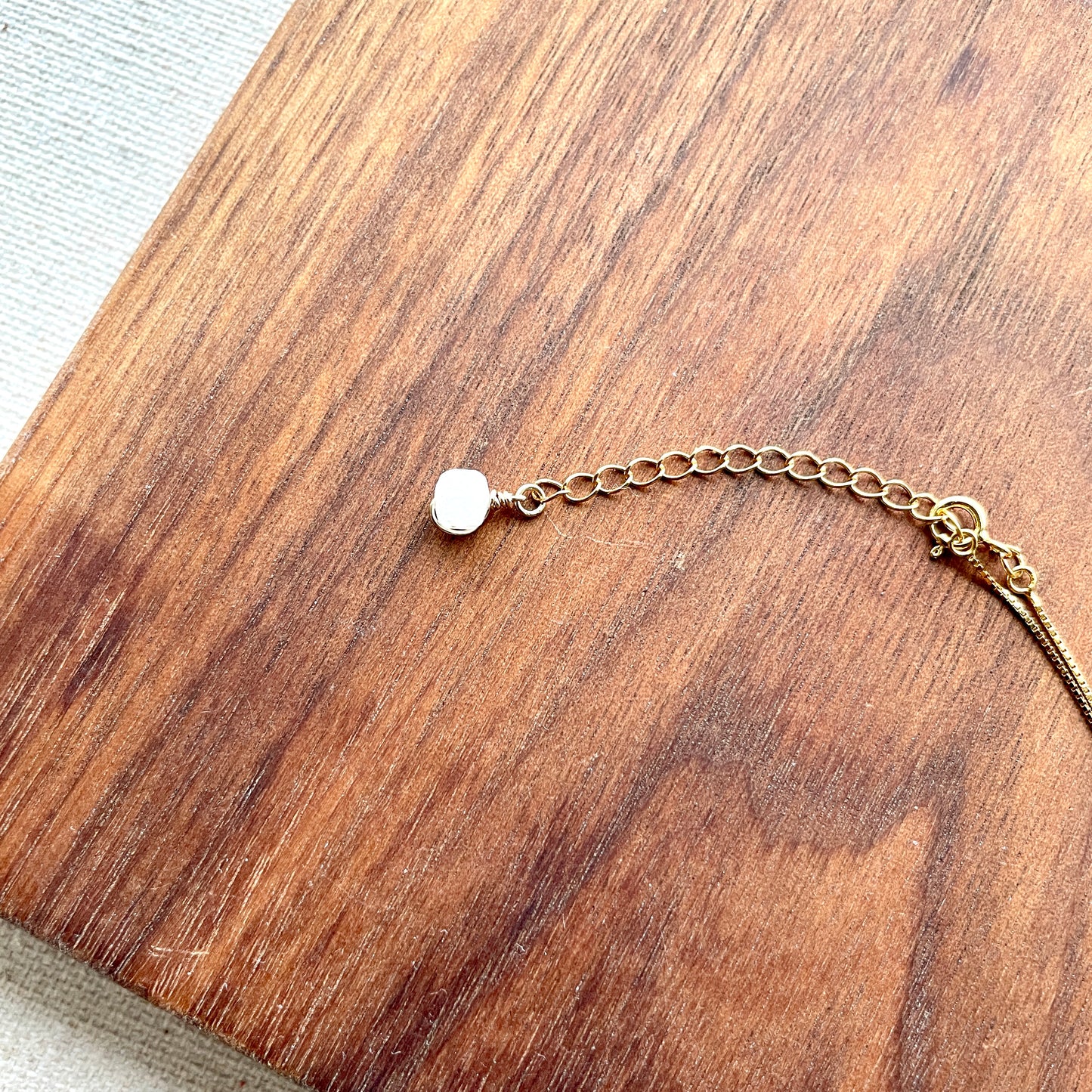 Curved Moonstone Gold-plated Necklace